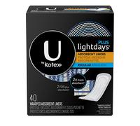 U by Kotex Lightdays Plus Liners, Regular, Fragrance-Free