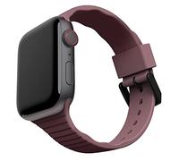 [U] by UAG Compatible with Apple Watch Band 49/46/45/44mm, iWatch Series Ultra 2/Ultra/4-10/SE 2/SE, Striped Detail Breathable Antimicrobial Aurora Silicone Sport Replacement Strap, Dusty Rose