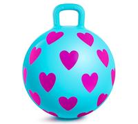 U&C Planet 15in Space Hopper for Kids Age 3 to 6, Outdoor/Indoor Bouncy Toy | Heart Design, Anti-Slip Base, Balance & Coordination Game, Fun Christmas Birthday Gift for Boys & Girls