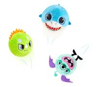 U&C Planet 3 Set Bouncy Balls Super Soft Plush Animal Toys for Kids, High Bouncing up to 10FT, Gift for Toddlers Boys Girls Ages 3+