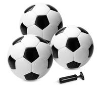 U&C Planet 3Pack Size 3 Football for Kids with Pump - Classic Black & White, Durable Training Ball, Football Gifts for Boys Girls Toddlers Ages 3-8 - Indoor & Outdoor Garden Toy