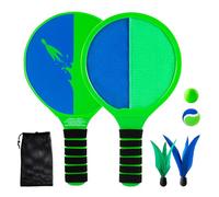 U&C Planet Beachball Set Paddle Ball Game Toss and Catch ball Set Velcro Catch Game 2 Side-Play for Children&Family Paddles&Balls Play Toys for Garden Beach Party