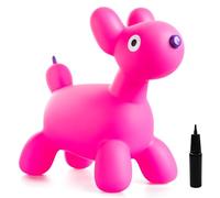 U&C Planet Bouncy Animal Hopper for Kids, Garden Ride-On Toy with Pump | Jumping Horse Toy for Toddlers, Stable Anti-Slip Base, Indoor Outdoor Game, Birthday Gift for Boys Girls 1-6, Dog Design