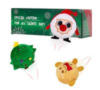 U&C Planet Christmas Toys 3 Set Bouncy Balls for Christmas Sensory Balls Super Soft Plush Toys for Kids, High Bouncing up to 10FT, for Toddlers Boys Girls Ages 3+