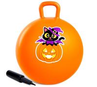 U&C Planet Halloween Space Hopper 18 Inch Bouncy Ball for Kids Ages 3-8, Halloween Ride-On Hopper Ball with Hand Pump, Non-Slip Base, 100kg Capacity, Idea