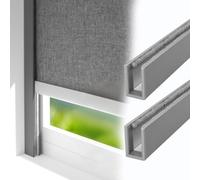 U Channel Aluminium Alloy Light Blocking Strips for Roller Blinds & Shades, 1 2 3 4 5 6 7 8 Ft Long Light Gap Blockers/Blackout Side Tracks Outside Mount, 2pack(2pcs Gray,5.2ft (158cm))