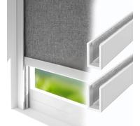U Channel Aluminium Alloy Light Blocking Strips for Roller Blinds & Shades, 1 2 3 4 5 6 7 8 Ft Long Light Gap Blockers/Blackout Side Tracks Outside Mount, 2pack(2pcs White,4.2ft (128cm))