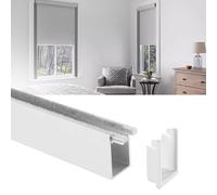 U-Channel Blackout Light Blockers - 2 Pack Side Strips for Curtains/Roller Shades 138cm (54.3in) White Window Light Blocking Solutions for Bedroom Blinds