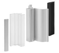 U Channel Door Frame with Clear Polycarbonate & Magnet for 1/8" 3/8" 5/32" 3/16" 1/4" Thick Glass Shower Door, Frame&Frameless Shower Door, 3" Chrome Frameless Shower Door Handle with Metal Strike