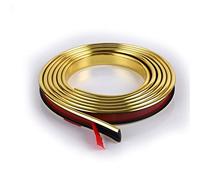 U Channel Edge Trim, 2m Peel and Stick Flexible Self Adhesive Molding Trim, U Shape Edge Protector, for Table Cabinet Furniture Decor (Color : Gold, Size : 20mm)