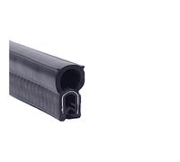 U Channel Edge Trim,Rubber Seal Strip, U Rubber Seal Strip 3.28FT Black Car Door Rubber Seal Strip with Top Bubble for Cars Boats Home Applications,Car Weather Striping,Height x Width,32mm x 18mm (Si