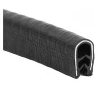 U Channel Edge Trim, U-Shaped Rubber Edge Trim with Metal Clips for 0.3-5mm Edges Multicolor Multiple Sizes(2pcs 17mm*10mm Black)