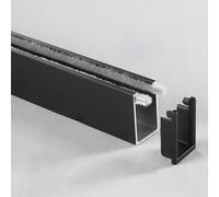 U Channel Light Gap Blockers 20-80 Inch Long, Aluminium Alloy Light Blocking Strips for Blinds, Bedroom/Home Theaters Side Rail Blockout Groove(Black 2 Pcs,70in/177.8cm)