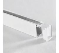 U Channel Light Gap Blockers 20-80 Inch Long, Aluminium Alloy Light Blocking Strips for Blinds, Bedroom/Home Theaters Side Rail Blockout Groove(White 2pcs,48in/121.9cm)
