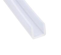 U Channel Silicone Rubber Shower Door Glass Sealing Strip, Edge Trim Glazing Weatherstrip Edge Guard 1pc(14MMX2MMX10METERS)