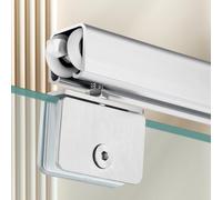 U Channel Sliding Door Hardware Kit with Track, Bypass Sliding Glass Door Metal Track, Slide Cabinet Door Replacement Track, Easy to Install(Silver,380cm/149.6in)