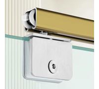 U Channel Sliding Door Hardware Kit with Track, Bypass Sliding Glass Door Metal Track, Slide Cabinet Door Replacement Track, Easy to Install(Champagne,260cm/102.4in)