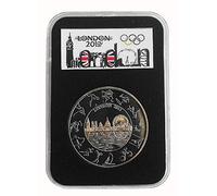 U-Coins 2012 The Official London Olympic Brilliant Uncirculated £5 Pound - encapsulated in Lighthouse Everslab Coin Holders