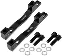 U/ D Bike Bicycle Cycling Disc Brake Mount Adaptor for 203mm Front Caliper PM-PM-F/R203 1Pair (Black)