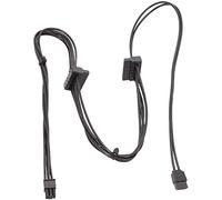 U/ D Mini 6 Pin to 2 SATA Power Supply Cable Power Cable for Accessories Professional Black