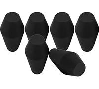 U/ D Soft Rubber Arrowheads Glue on Target Arrow Tips Point Blunt Arrowhead Replacement for Outdoor Archery 6/8mm 6pcs (6mm Black)