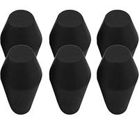 U/ D Soft Rubber Arrowheads Glue on Target Arrow Tips Point Blunt Arrowhead Replacement for Outdoor Archery 6/8mm 6pcs (8mm Black)
