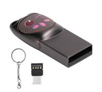 U Disk USB2.0 Pen Drive Free Zinc Alloy Memory Stick W/TypeC Adapter for Mobile Phone Computer(Grey Cute Pattern 16GB)