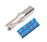 U Drill Bit 2D 3D 4D 5D C25, C32-12.5-70, SPMG CNC Indexable Insert Drill with Coolant Hole, High-Speed Steel Boring Tool for Metalworking Lathe and Milling Machine(C40-SP50.5-54 * 3times)
