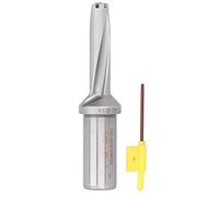 U Drill Shank Bar CNC Tool Holder, Carbide U - Drill for Water Jet Drilling, 16mm Diameter 4D Blade Length with Internal Cooling System, for Precision Machining and