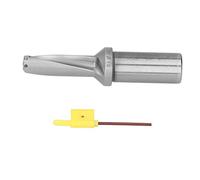 U Drill Shank Bar for CNC Tool Holder, Carbide U - Drill with Internal Cooling System, 3D18x57mm Cutting Depth, Compatible with C25 Straight Handle for Water Jet Drilling Hardware