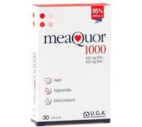 Meaquor 1000 Omega 3 Fish Oil Capsules IFOS Certified - Omega3 1000mg Supplement with EPA and DHA - No Aftertaste (30 Softgel Caps)