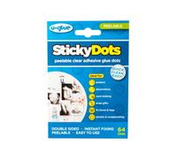 U-Glue Sticky Glue Dots Peelable Removable 10mm Pack Of 64