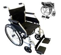U-Go Essential Self-Propelled Wheelchair with Removable Footrests, Wheel Chairs for Adults, fold up Wheelchair, Travel Wheelchair Lightweight, Stylish Mobility Aid with Seat Width (20")