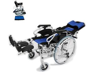 U-GO Esteem Deluxe Lightweight Folding Reclining Self Propelled Wheelchair with Padded Headrest, Recliner Wheelchair with Elevating Leg Rests, High Back Wheelchair for Elderly Adults, Seat Width 18"