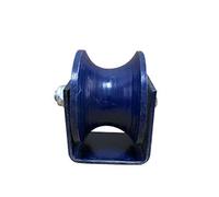 U-Groove Casters for Sliding - Heavy-Du Cast Iron Track Rollers, Barn Door Rigid Wheels, Inverted Round Tube Hardware for Industrial Machines & Wire Rope Rails (80mm)