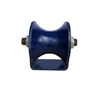 U-Groove Pulley Wheels, Cast Iron Roller with Double Bearings for Inverted Rails, Multiple, 100mm, Heavy Duty, Durable, Lot of 1