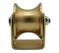 U-Groove Track Wheel,roller wheels, Sliding Gate Roller with Bracket,Heavy Duty Barn Door Casters,45# Steel Slide Gate Hardware,for Gate Frame,Industrial Machines Carts,Wire Rope Rail(Slot Width 50mm)