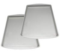 U HOME U-HOME 2 Pack Large Oven Trays Double Up on Baking Bliss - Roasting Tray Set for Deliciously Easy Cooking - Rectangular Baking Sheets - 38 x 25 x 1.5 cm