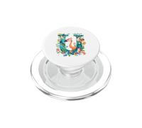 U Initial Safari Animals Tropical Foliage Art PopSockets PopGrip for MagSafe