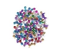 U-K 100Pcs Colorful Jingle Bells 6mm Musical Jingle Sleigh Bells for Festival Christmas Decorations DIY Jewelry Craft Making Home Garden Accessories Comfortable and Environmentally Clever fashion