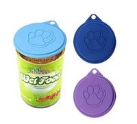 U-K Dog Storage Top Cap Food Can Tin Cover Lid Pet Cat Puppy Food Can Reusable, 1PC Random Color New Released