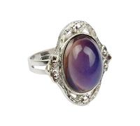 U/K Good looking, durable vintage colour changing mood ring, oval emotion feeling, interchangeable ring, temperature control, colour rings for women, cost-effective and durable