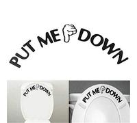 U/K Original Toilet Sticker, Funny Letter Design, Easy to Apply, PVC Material, White Color, Sticker