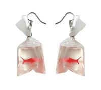 U/K Romance Earrings, Funny Goldfish Water Bag Shape Women Dangle Hook Earring Cocktail Party Jewelry Very Practical and Popular, Acrylic
