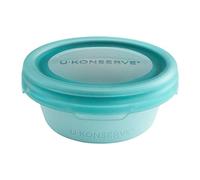 U Konserve Platinum Silicone Food Storage Bento Box Dual Seal Container - Leak Proof, Shatter Proof, Dishwasher Safe, Plastic Free - 8oz (Seafoam)
