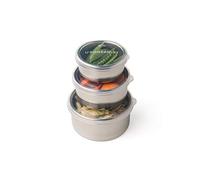 U Konserve - Round Stainless Steel Food Container with Silicone Lid - Clear - Trío Nesting