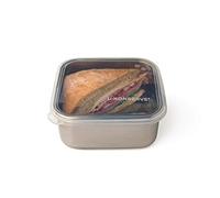 U Konserve Stainless Steel Food Storage Bento Box Container, Leak Proof Silicone Lid Dishwasher Safe - Plastic Free (30oz Clear)