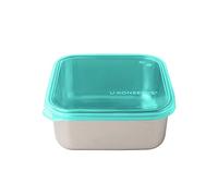 U Konserve - Square Stainless Steel Food Containers with Silicone Lid 30 oz / 900 ml - Island Teal