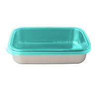 U Konserve Stainless Steel Rectangle Food Storage Bento Box Container, Leak Proof Silicone Lid Dishwasher Safe - Plastic Free, (25oz Island Teal)