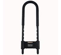 U Lock-Bicycle Combination U-Lock - Four Position Combination Padlock - Long Shackle Padlock - with Adjustable Shackle - Suitable for Bicycles, Electric Bikes, Mountain Bikes, Glass Doors